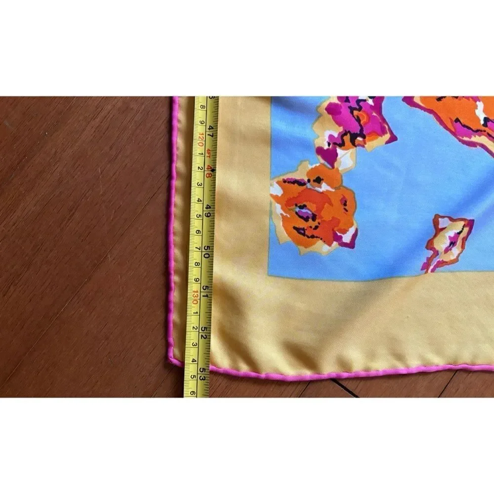 Vintage Silk Huge Brazil Scarf 53”